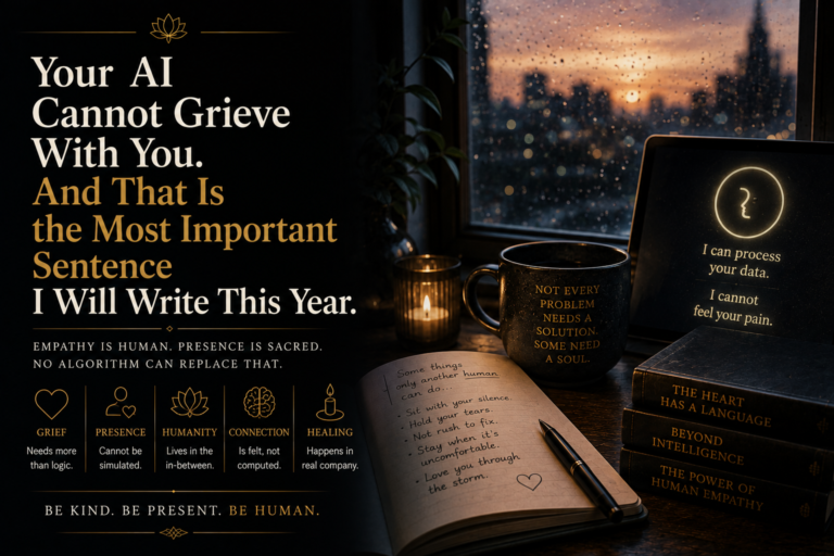 Your AI Cannot Grieve With You. And That Is the Most Important Sentence I Will Write This Year.