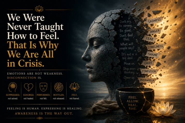 We Were Never Taught How to Feel. That Is Why We Are All in Crisis.