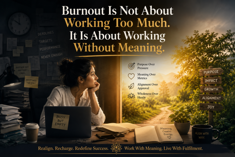Burnout Is Not About Working Too Much. It Is About Working Without Meaning.