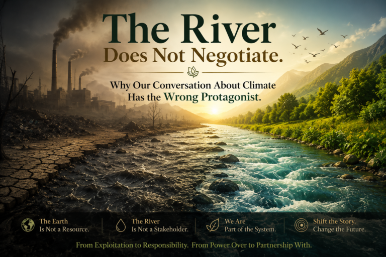 The River Does Not Negotiate. Why Our Conversation About Climate Has the Wrong Protagonist.