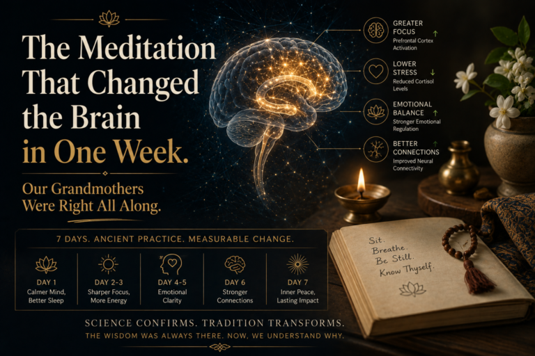 The Meditation That Changed the Brain in One Week. Our Grandmothers Were Right All Along.