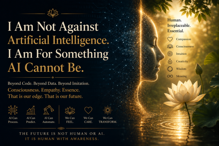 I Am Not Against Artificial Intelligence. I Am For Something AI Cannot Be.
