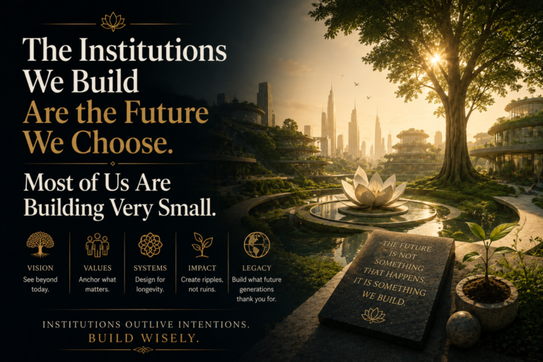 The Institutions We Build Are the Future We Choose. Most of Us Are Building Very Small.