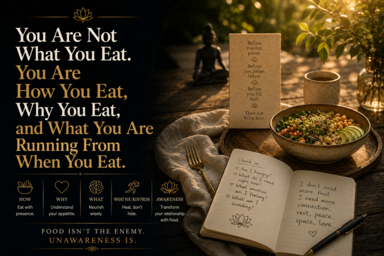 You Are Not What You Eat. You Are How You Eat, Why You Eat, and What You Are Running From When You Eat.