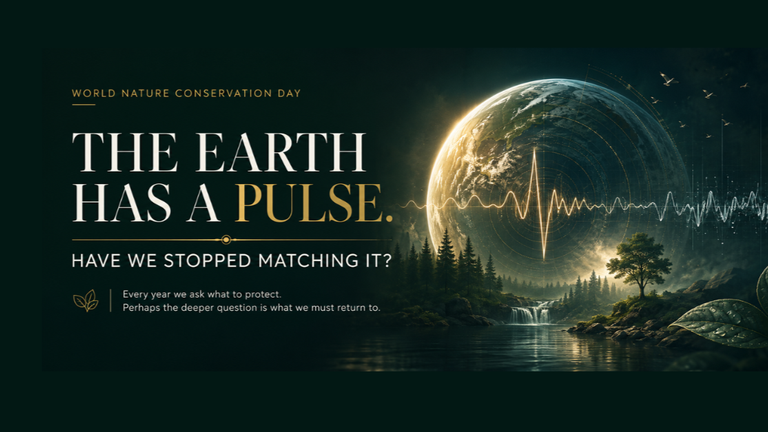 THE EARTH HAS A PULSE. WE STOPPEDMATCHING IT.